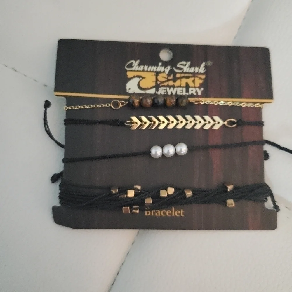 CHARMING Shark Surf Anklets and Bracelets
